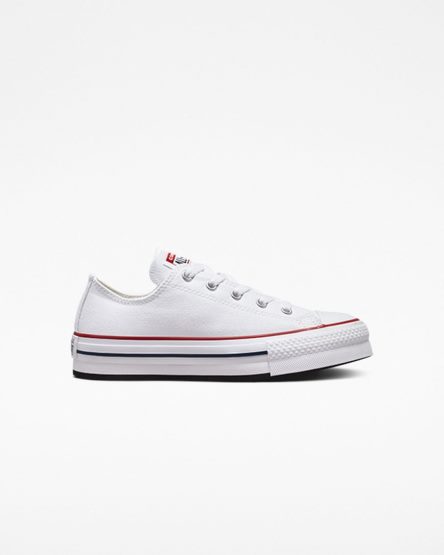 Sapatos Plataforma Converse Chuck Taylor All Star Lift Cano Baixo Menina Branco Vermelhas Escuro Azul Marinho | PT Z0P0738